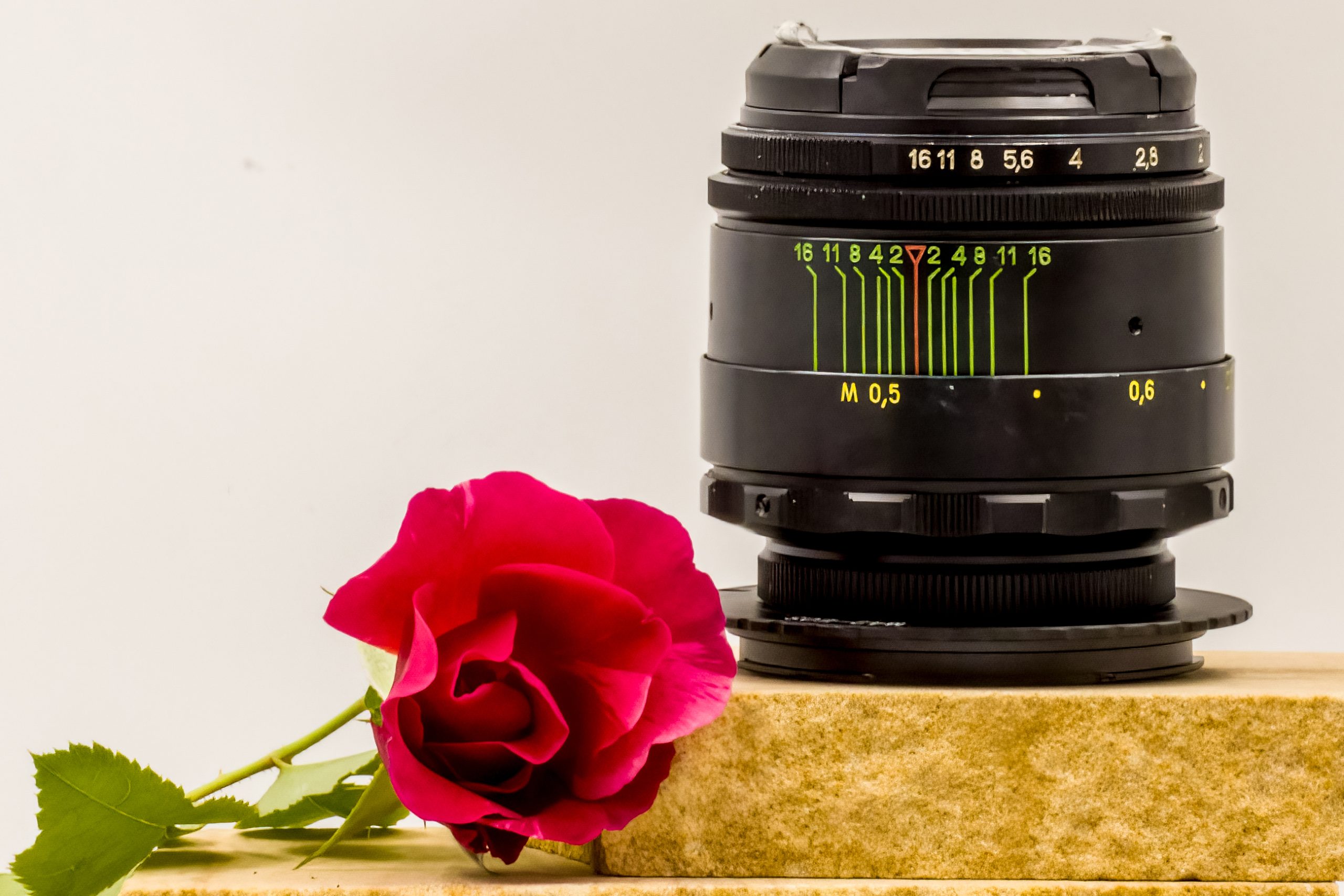 vintage helios lens for creative flower photography