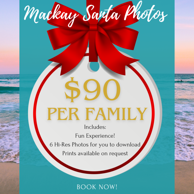 Mackay Santa Photos Bush Beach Deck Price List 2024 Santa and Christmas Photos in Mackay