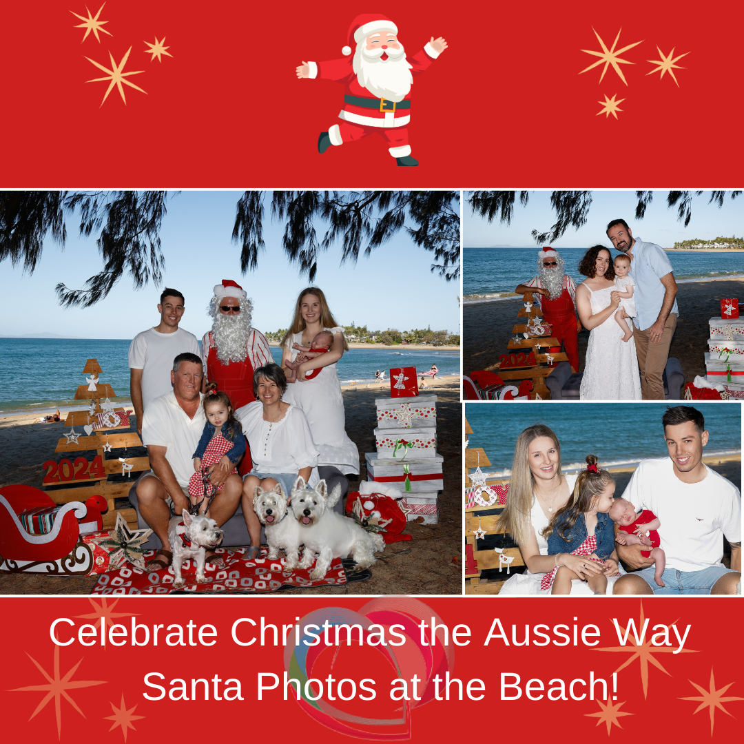 Mackay Christmas and Santa Photos At the Beach
